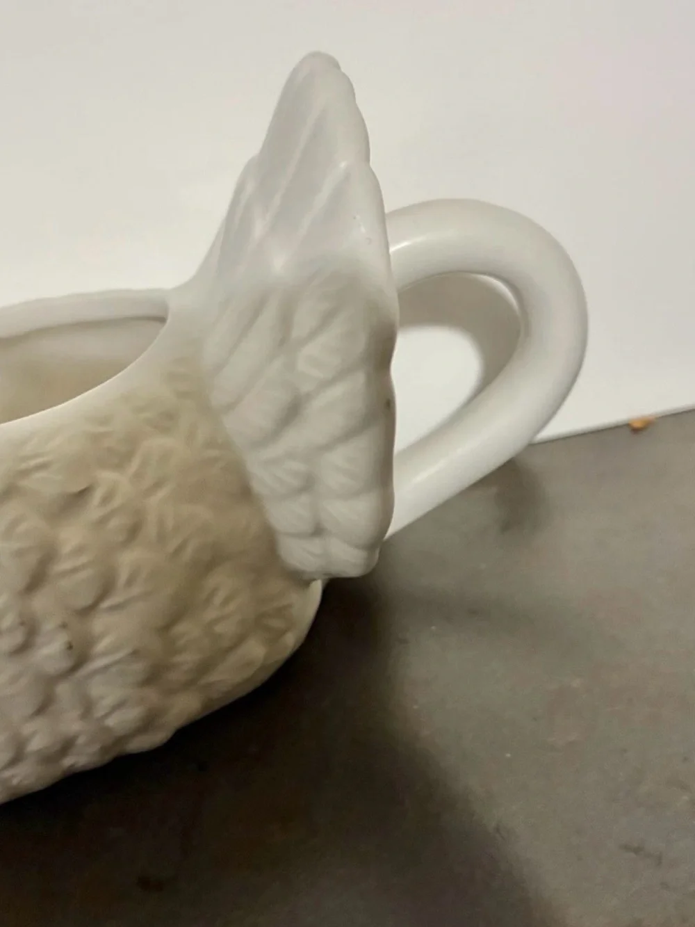 Vintage White Ceramic Turkey Gravy Boat Thanksgiving Fall Serveware Farmhouse